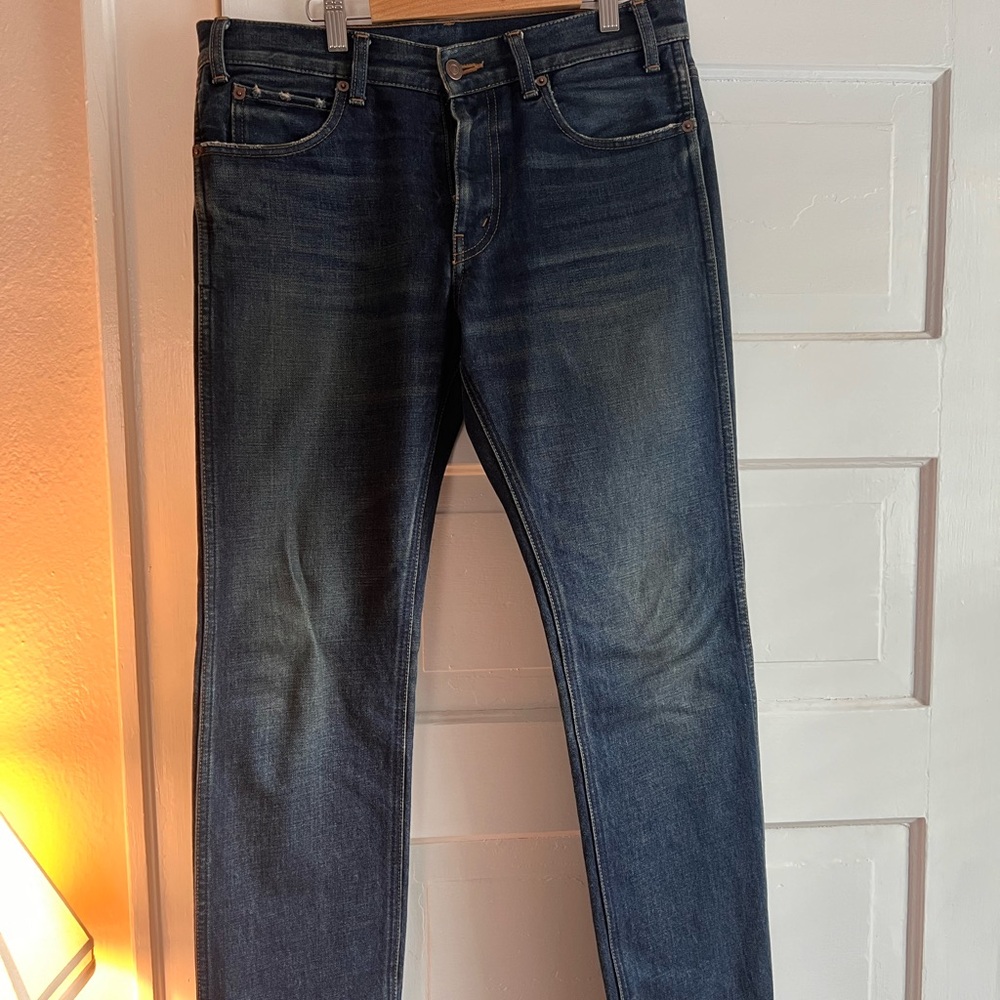 Celine Slim Dark Union Wash in size 29 100%cotton MIJ